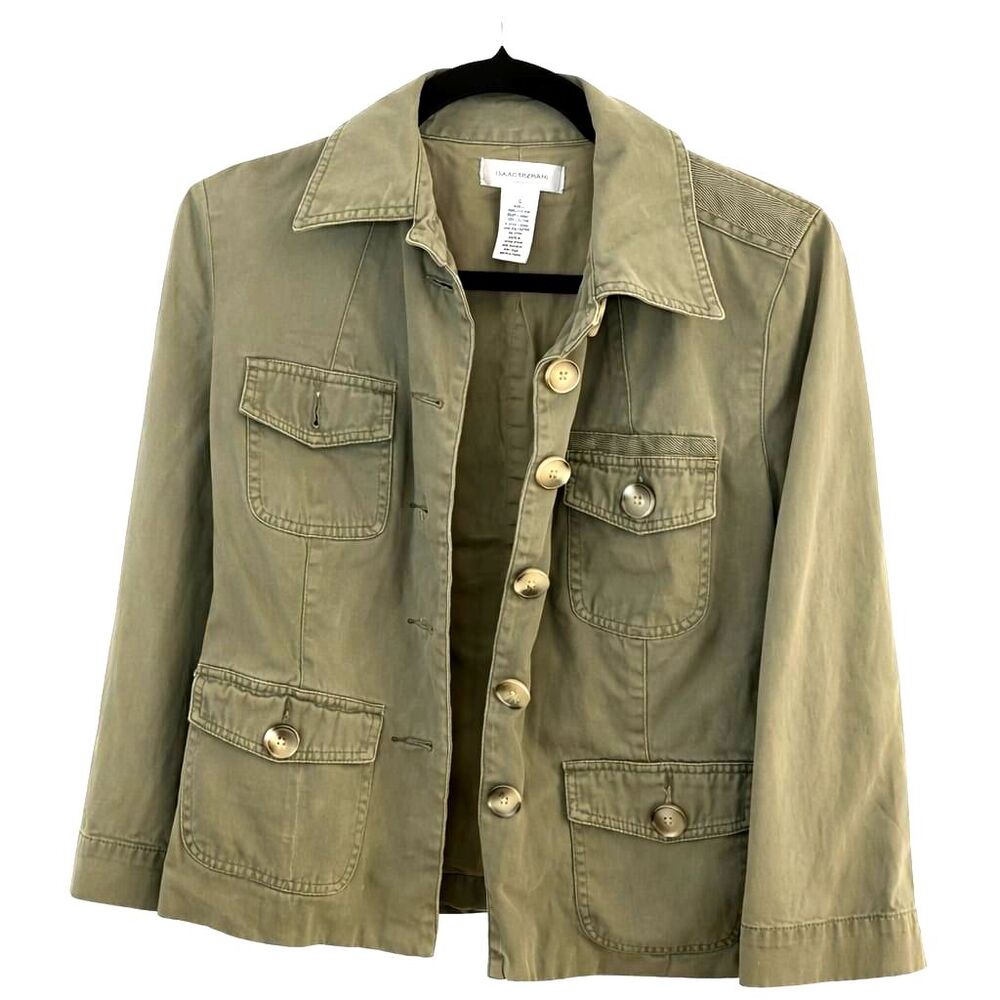 Isaac Mizrahi for Target Women's Olive Green Cotton Small Safari Field Jacket